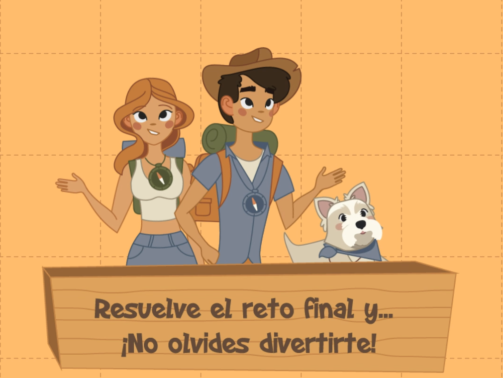 Pantalla del enigma final y validación